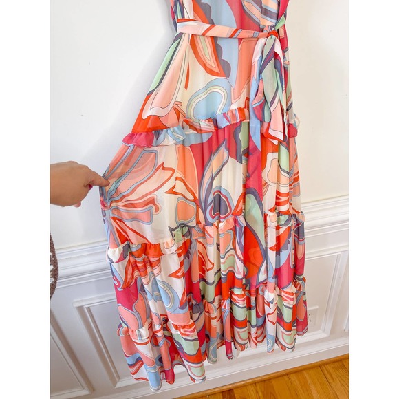 Alexis X Target Multi Color Retro Print Maxi Dress Size Large - Picture 4 of 5